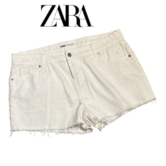 Zara Pants - NWT Zara Women's Cream Jean Shorts